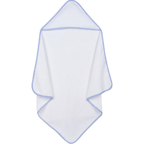 Hooded Towel w/ Gingham Trim