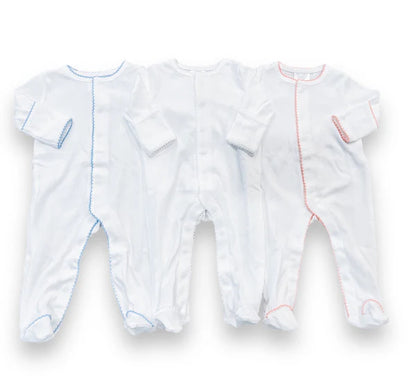 Picot Trim Cotton Footie